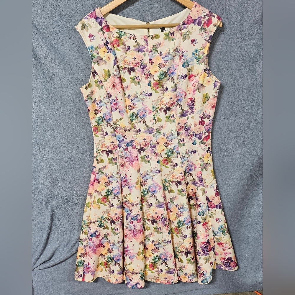Julian Taylo Floral Sleeveless Dress Size 14